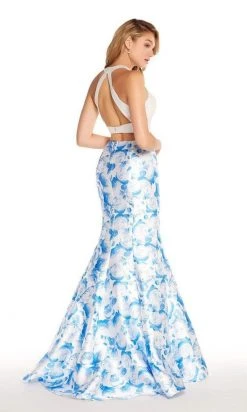 Formal Gowns Alyce Paris - 60178 Two-Piece Floral Print Mikado Mermaid Gown