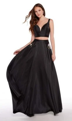 Formal Gowns Alyce Paris - 60184 Two Piece Plunging Fitted Evening Gown