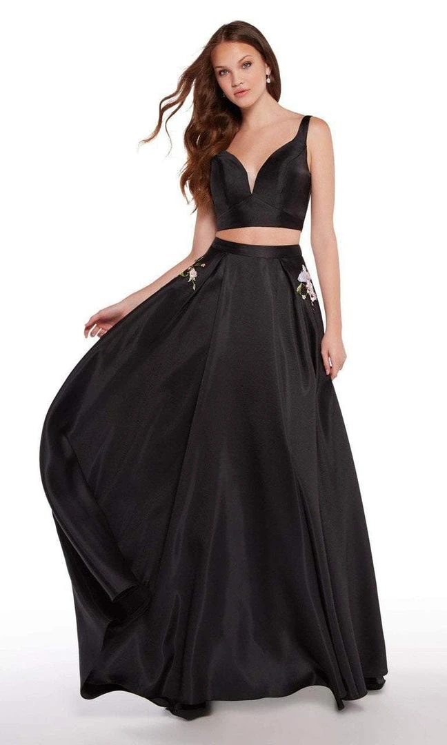 Formal Gowns Alyce Paris - 60184 Two Piece Plunging Fitted Evening Gown 3 Formal Gowns Alyce Paris - 60184 Two Piece Plunging Fitted Evening Gown