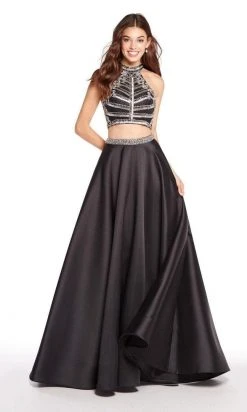 Alyce Paris - 60195 Beaded High Halter Neck Two-Piece Ballgown Formal Gowns
