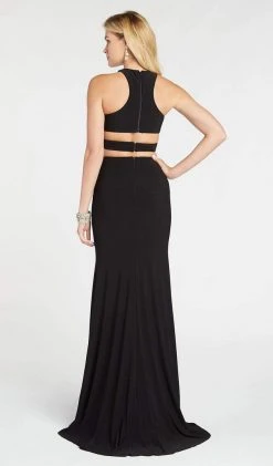 Formal Gowns Alyce Paris - 60284 Two Piece Halter Top Sheath Evening Dress With Slit - 1 Pc Black Plum In Size 8 Available 5 Formal Gowns Alyce Paris - 60284 Two Piece Halter Top Sheath Evening Dress With Slit - 1 Pc Black Plum In Size 8 Available