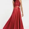 Alyce Paris - 60329 Flowy Two Piece Mikado Lace Prom Gown
