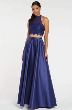 Alyce Paris - 60329 Flowy Two Piece Mikado Lace Prom Gown