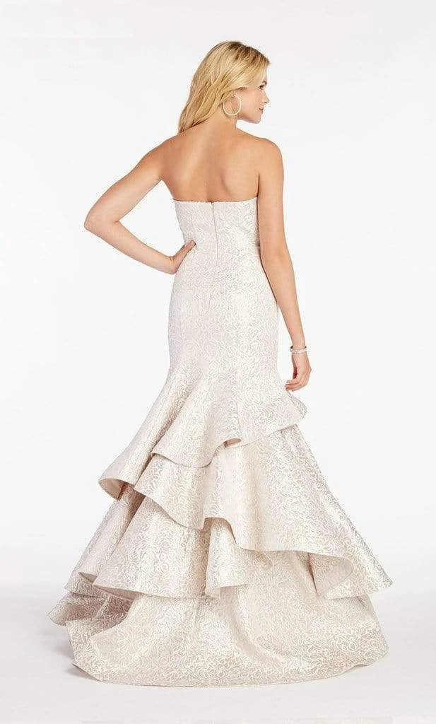 Alyce Paris - 60338 Strapless Sweetheart Neckline Brocade Ruffled Mermaid Gown - 1 Pc Champagne In Size 4 Available Formal Gowns 4 Alyce Paris - 60338 Strapless Sweetheart Neckline Brocade Ruffled Mermaid Gown - 1 Pc Champagne In Size 4 Available Formal Gowns