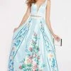 Alyce Paris - 60421 Hand Painted Printed Two Piece Satin A-line Dress