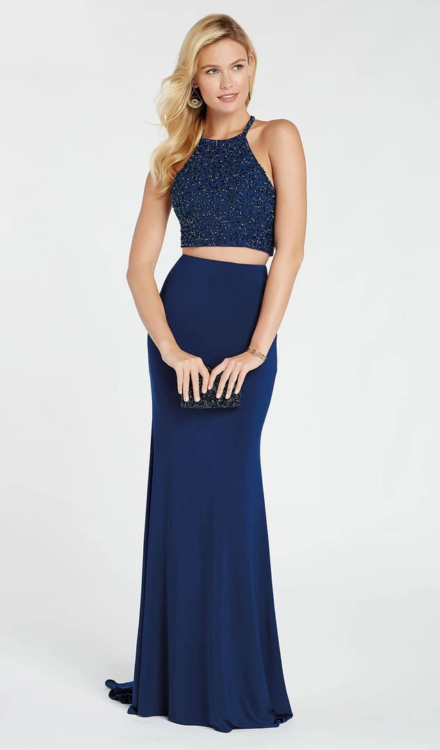 Alyce Paris - 60544 Two-Piece Beaded Halter Bodice Long Gown 3 Alyce Paris - 60544 Two-Piece Beaded Halter Bodice Long Gown