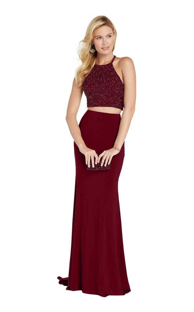 Alyce Paris - 60544 Two-Piece Beaded Halter Bodice Long Gown 5 Alyce Paris - 60544 Two-Piece Beaded Halter Bodice Long Gown