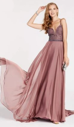 Alyce Paris - 60546 Beaded Spaghetti Straps Silky Chiffon Prom Gown