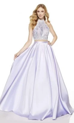 Formal Gowns Alyce Paris - 60615 Two Piece Embellished High Halter Ballgown