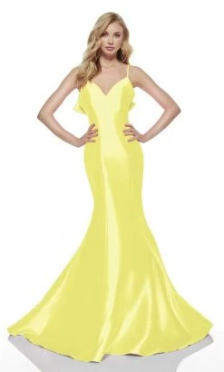 Formal Gowns Alyce Paris - 60705 V-Neck Mermaid Dress With Bow