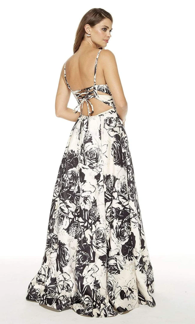 Alyce Paris - 60710 Sleeveless Plunging V-Neckline A-Line Dress 4 Alyce Paris - 60710 Sleeveless Plunging V-Neckline A-Line Dress