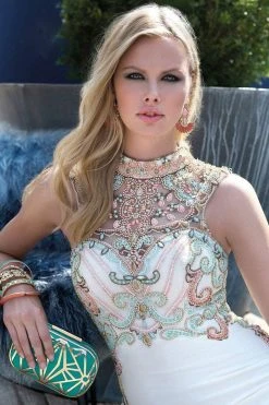 Alyce Paris - 6518 Prom Dress In Ivory Multi-Color