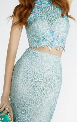 Alyce Paris - 6521 Two Piece Beaded Lace Long Dress