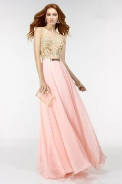 Alyce Paris - 6556 Prom Dress In Rosewater Nude Gold