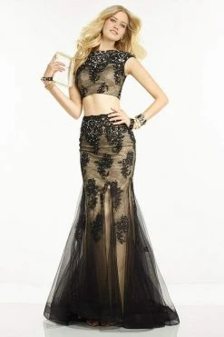 Formal Gowns Alyce Paris - 6584 Two Piece Dress In Black Nude
