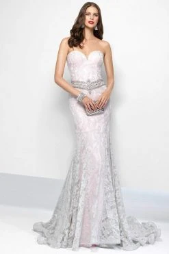 Formal Gowns Alyce Paris 6669 Strapless Sweetheart Lace Mermaid Gown