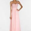 Formal Gowns Alyce Paris 6686 Prom Collection Strapless Chiffon Dress - 1 Pc Rosewater In Size 16 Available