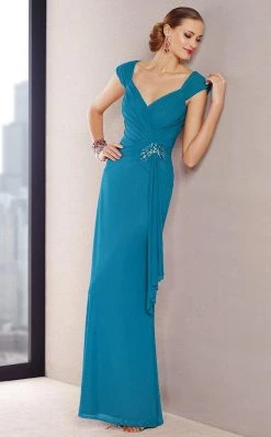 Formal Gowns Alyce Paris - Black Label - 29698 Cap Sleeves A-line Ruched Gown 9 Formal Gowns Alyce Paris - Black Label - 29698 Cap Sleeves A-line Ruched Gown