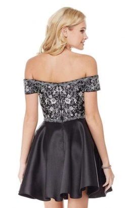 Alyce Paris Embroidered Off Shoulder A-Line Dress 3776 - 1 Pc Rosewater In Size 00 Available Cocktail Dresses