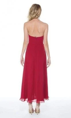 Alyce Paris - Lace Cardigan Inspired Tea Length Dress 27048 - 2 Pcs Claret In Size 14 And 18 Available Cocktail Dresses