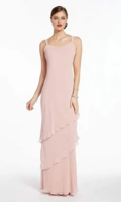 Formal Gowns Alyce Paris - Long Sleeve Cowl Neck Tiered Sheath Gown 27298 - 1 Pc Midnight Blue In Size 12 Available