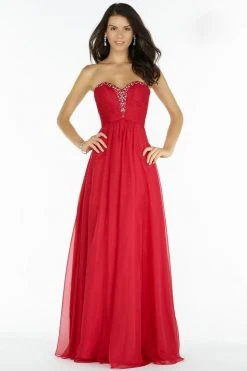 Alyce Paris - Prom Collection - 8022 Long Chiffon Prom Dress With Ruched Bodice Formal Gowns