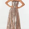 Alyce Paris - Strapless Sequin Prom Dress 61233 - 1 Pc Rose Gold In Size 20 Available Formal Gowns