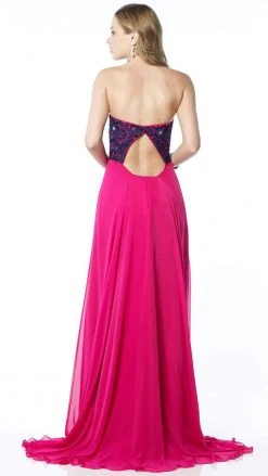 Formal Gowns Alyce Paris - Strapless Sweetheart Beaded Embroidered Gown - 1 Pc Navy Multi In Size 4 Available