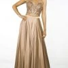 Alyce Paris - Two Piece Ornate Bodice Dress 60777 - 1 Pc Rosegold In Size 0 Available