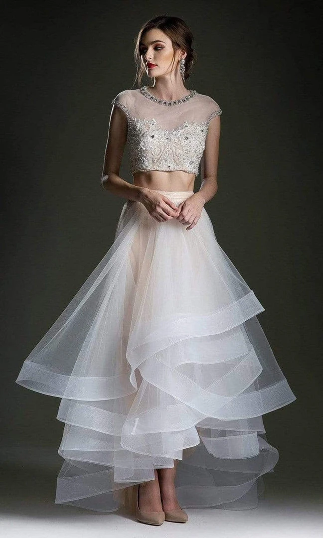 Formal Gowns Andrea And Leo - 5281 Two-Piece Cutout Back Dress 3 Formal Gowns Andrea And Leo - 5281 Two-Piece Cutout Back Dress