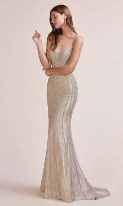 Formal Gowns Andrea And Leo - A0646 Embellished V Neck Trumpet Gown