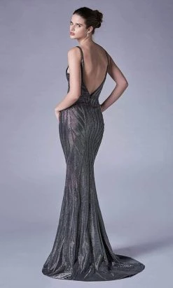 Formal Gowns Andrea And Leo - A0646 Embellished V Neck Trumpet Gown