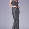 Formal Gowns Andrea And Leo - A0646 Embellished V Neck Trumpet Gown