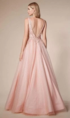 Formal Gowns Andrea And Leo - A0696 Floral Appliqued Beaded V Cut Bodice Ballgown 11 Formal Gowns Andrea And Leo - A0696 Floral Appliqued Beaded V Cut Bodice Ballgown