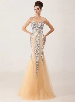 Angela & Alison - 41008 Bedazzled Sweetheart Mermaid Dress Formal Gowns