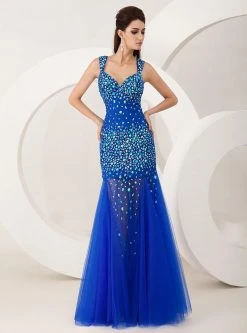 Angela & Alison - 41025 Jewel Adorned Trumpet Tulle Gown 16 Angela & Alison - 41025 Jewel Adorned Trumpet Tulle Gown