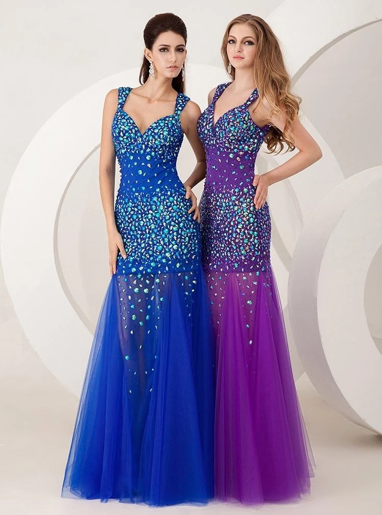 Angela & Alison - 41025 Jewel Adorned Trumpet Tulle Gown 10 Angela & Alison - 41025 Jewel Adorned Trumpet Tulle Gown