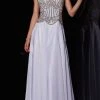 Angela & Alison - 51047 Rhinestone Accented A-line Dress - 1 Pc White In Size 14 Available Formal Gowns 1 Angela & Alison - 51047 Rhinestone Accented A-line Dress - 1 Pc White In Size 14 Available Formal Gowns