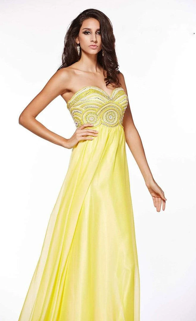 Angela & Alison - 51080 Strapless Beaded Empire Chiffon Dress 7 Angela & Alison - 51080 Strapless Beaded Empire Chiffon Dress