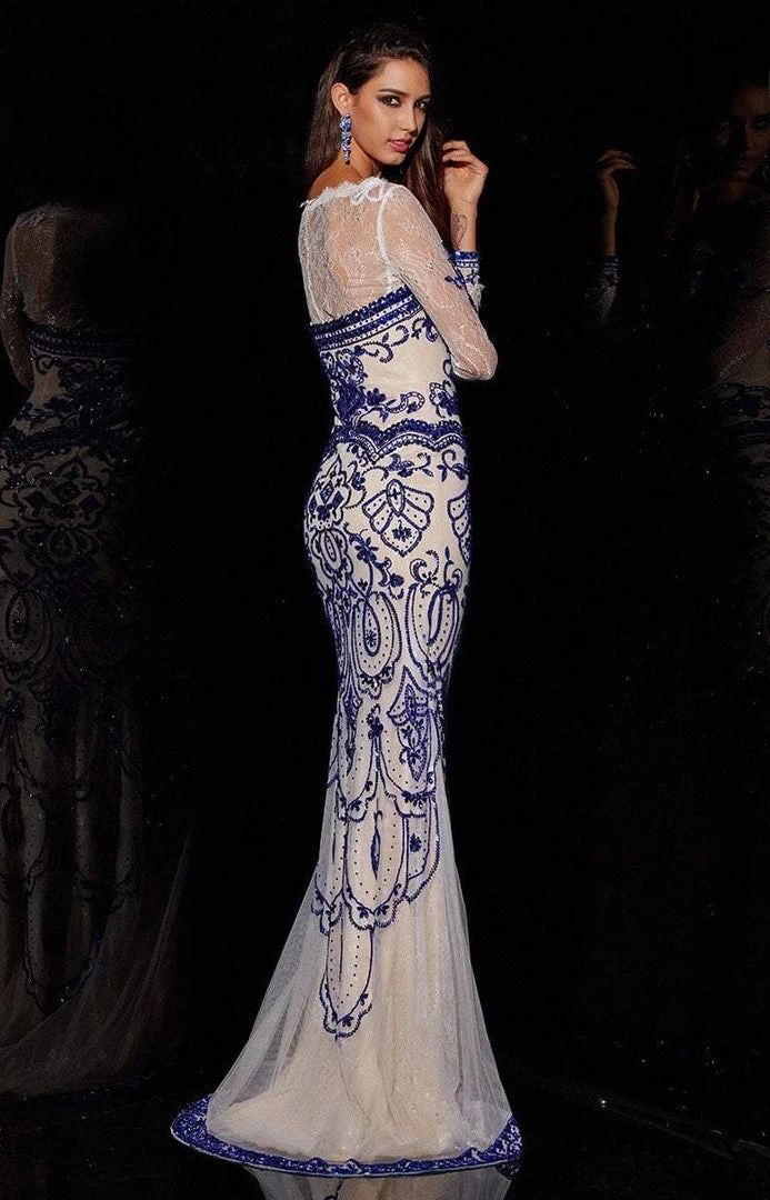 Angela & Alison - 51096 Embellished Lace Sheath Gown 9 Angela & Alison - 51096 Embellished Lace Sheath Gown