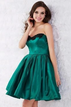 Angela & Alison - 52001 Scroll Beaded Strapless A-Line Dress Cocktail Dresses