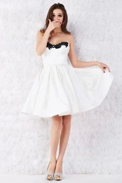 Angela & Alison - 52001 Scroll Beaded Strapless A-Line Dress Cocktail Dresses