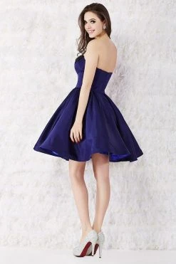 Angela & Alison - 52001 Scroll Beaded Strapless A-Line Dress Cocktail Dresses