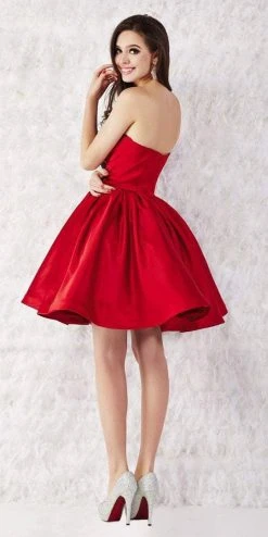 Angela & Alison - 52001 Scroll Beaded Strapless A-Line Dress Cocktail Dresses