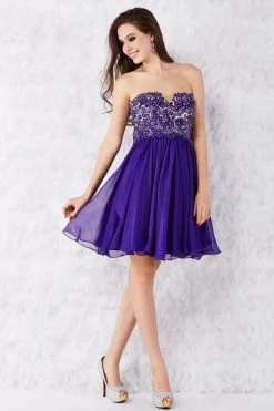 Angela & Alison - 52013 Strapless Lace Bodice A-Line Dress Cocktail Dresses