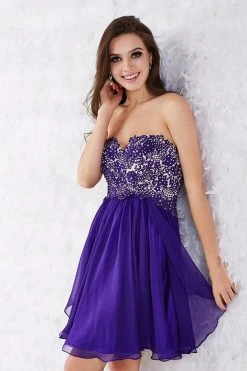 Angela & Alison - 52013 Strapless Lace Bodice A-Line Dress Cocktail Dresses