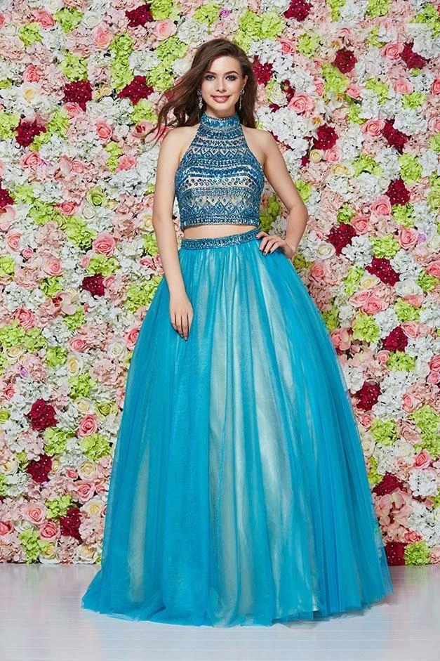 Angela & Alison - 61001 Two Piece Bejeweled Ballgown 8 Angela & Alison - 61001 Two Piece Bejeweled Ballgown