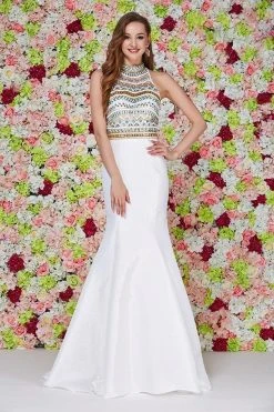 Angela & Alison - 61008 Ornate High Halter Mermaid Gown