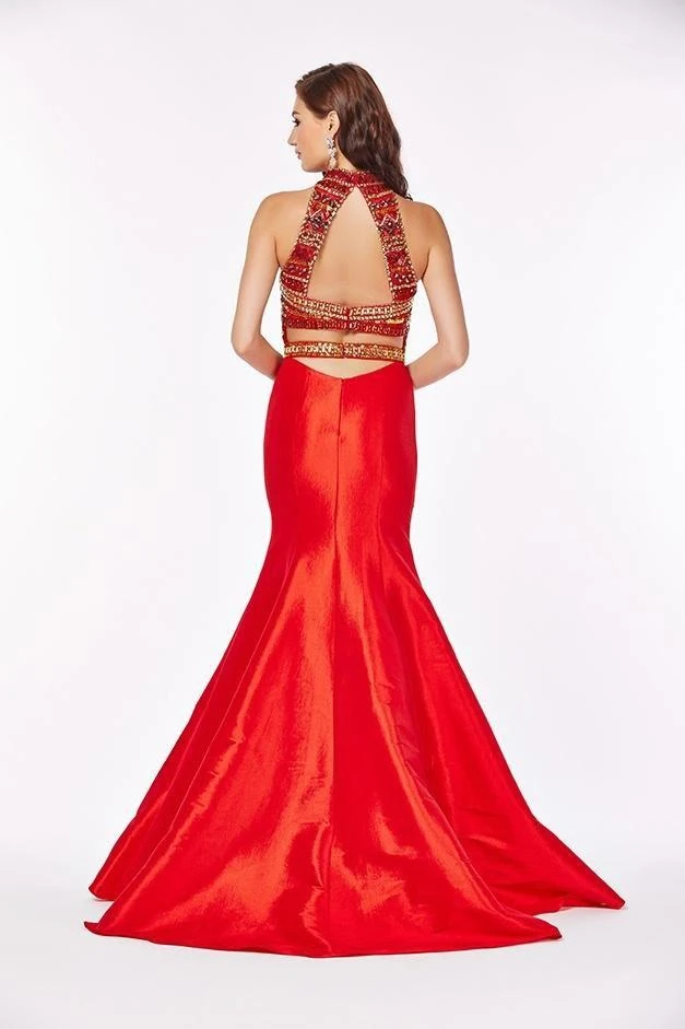 Angela & Alison - 61008 Ornate High Halter Mermaid Gown 4 Angela & Alison - 61008 Ornate High Halter Mermaid Gown