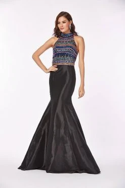 Angela & Alison - 61008 Ornate High Halter Mermaid Gown 11 Angela & Alison - 61008 Ornate High Halter Mermaid Gown